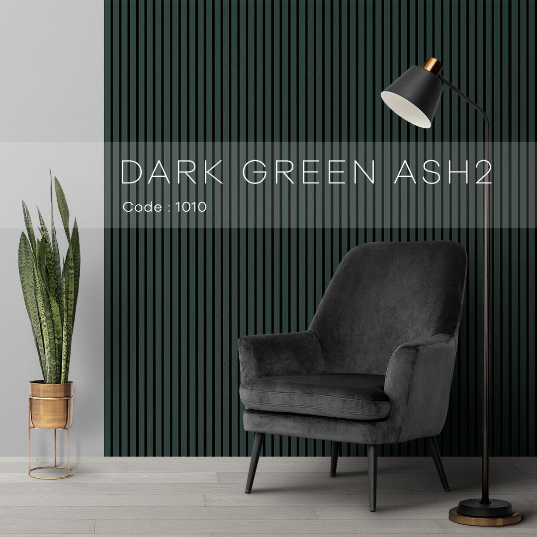 پنل چوبی با روکش چوب اَش مدل DARK GREEN ASH 2